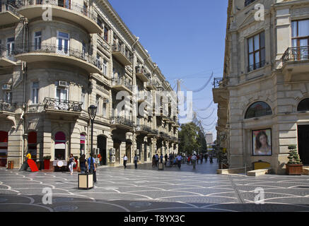 Nizami (marché ) street à Bakou. L'Azerbaïdjan Banque D'Images