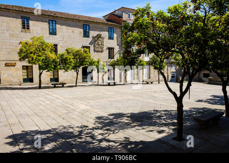 Pontevedra , Espagne - 12 mai 2019 - matin calme dans les rues historiques et merveilleux de la ville espagnole, Pontevedra, Espagne. Banque D'Images