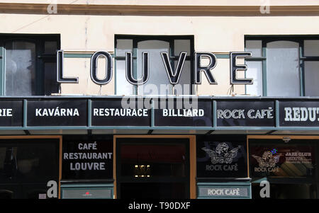 Cafe Louvre à Prague Banque D'Images