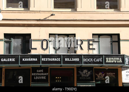 Cafe Louvre à Prague Banque D'Images