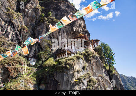 Monastère de nid tigres nr Paro Bhoutan Banque D'Images