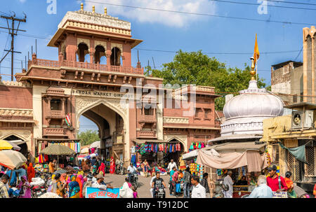 Jodhpur, Inde - le 14 octobre 2018 : Sardar market place à Jodhpur, Rajasthan, Inde. Banque D'Images