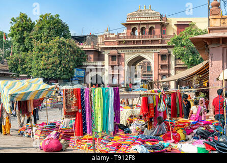 Jodhpur, Inde - le 14 octobre 2018 : Sardar market place à Jodhpur, Rajasthan, Inde. Banque D'Images