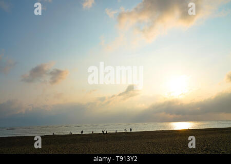 Coucher du soleil, une plate-forme de sites pittoresques et de Tainan, Taiwan. Banque D'Images