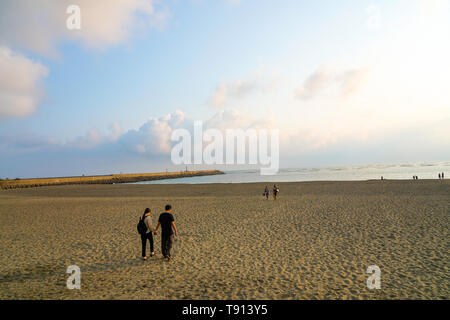 Coucher du soleil, une plate-forme de sites pittoresques et de Tainan, Taiwan. Banque D'Images