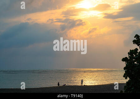 Coucher du soleil, une plate-forme de sites pittoresques et de Tainan, Taiwan. Banque D'Images