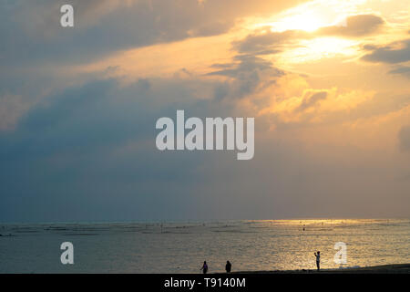 Coucher du soleil, une plate-forme de sites pittoresques et de Tainan, Taiwan. Banque D'Images