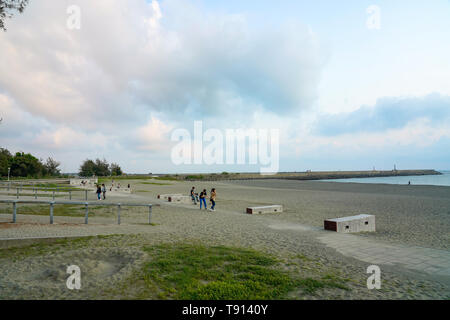 Coucher du soleil, une plate-forme de sites pittoresques et de Tainan, Taiwan. Banque D'Images