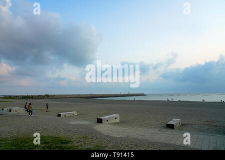 Coucher du soleil, une plate-forme de sites pittoresques et de Tainan, Taiwan. Banque D'Images