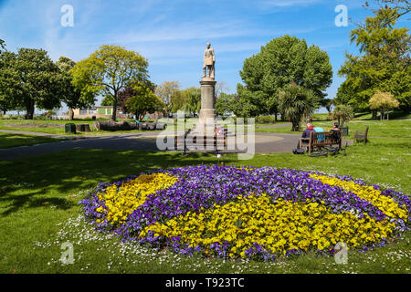 Gravesend, Kent, UK. La statue du général Gordon dans le Fort Gardens Gravesend. Banque D'Images