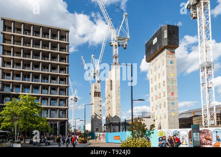 Poursuite de travaux de réaménagement de King's Cross, Boulevard du Roi, Londres, Royaume-Uni, 2019 Banque D'Images