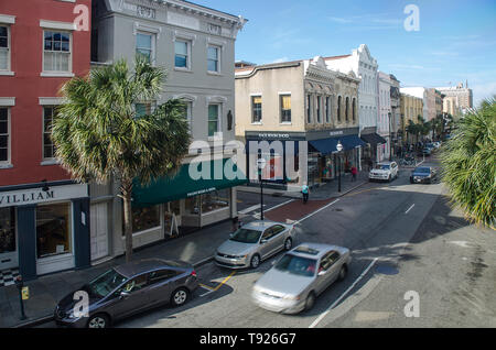 King Street, Charleston, Caroline du Sud Banque D'Images