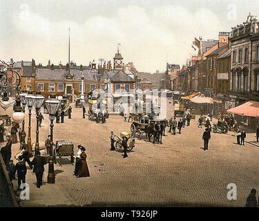 Market Place, Carlisle, Cumbria, Angleterre. Banque D'Images