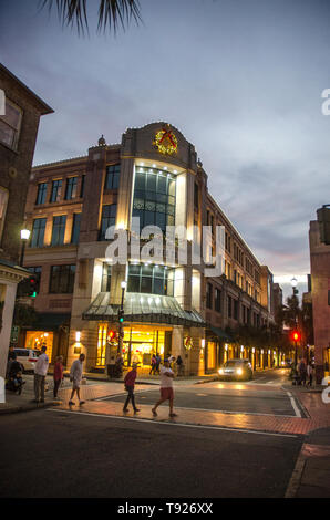 King Street, Charleston, Caroline du Sud Banque D'Images