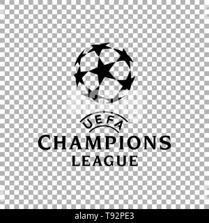 Logo officiel de la Ligue des champions de l'Europe - vector illustration vectorielle Illustration de Vecteur