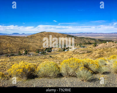 Austin, Nevada. Une destination le long de la route de l'Amérique en Lonliest Banque D'Images