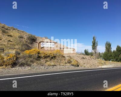 Austin, Nevada. Une destination le long de la route de l'Amérique en Lonliest Banque D'Images