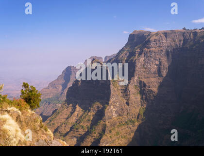 Panorama du Parc National des montagnes du Simien en Ethiopie Banque D'Images