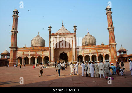 Grande Mosquée, la Jama Masjid, Old Delhi Banque D'Images