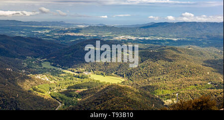 Vue paysage du massif du Montseny, Catalogne Banque D'Images