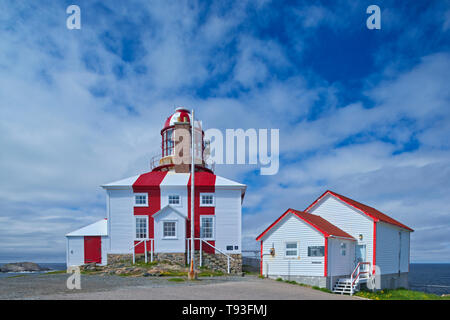 Le phare sur la péninsule de Bonavista. L'océan Atlantique. Le cap Bonavista Terre-Neuve et Labrador Canada Banque D'Images