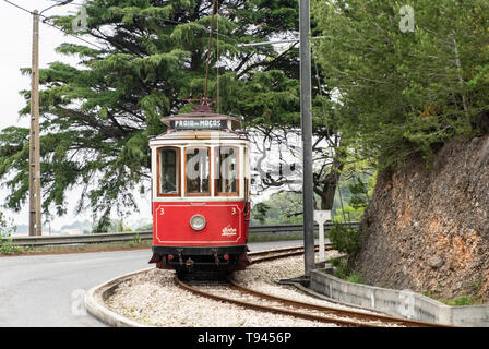 Tramway historique de Sintra Sintra dans salon, Portugal. Banque D'Images