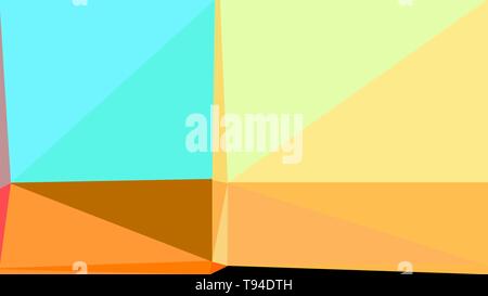 Triangles de couleurs abstraites avec arrière-plan géométrique, Kaki foncé et turquoise golden rod couleurs pour poster, cartes, papier peint ou de texture. Banque D'Images