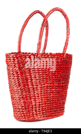 Sac de plage rouge Banque D'Images