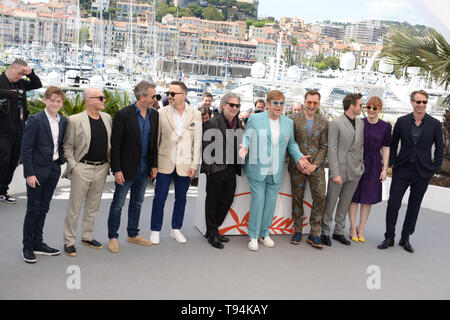 16 mai 2019 - Cannes, France - CANNES, FRANCE - 16 MAI : (L-R) Adam Bohling Kit, Connor, Dexter Fletcher, Bryce Dallas Howard, Taron Egerton, Richard Madden et Giles Martin assister à une séance de photos pour le ''Rocketman'' au cours de la 72e assemblée annuelle du Festival du Film de Cannes le 16 mai 2019 à Cannes, France (crédit Image : © Frederick InjimbertZUMA Wire) Banque D'Images