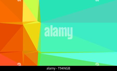 Résumé Contexte géométrique avec triangles et orange foncé, medium turquoise et turquoise couleurs. pour imprimer des affiches, bannières, fond d'écran ou de texture. Banque D'Images