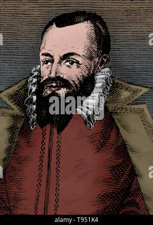 Michael Maestlin (Septembre 30, 1550 - Octobre 20, 1631) était un astronome et mathématicien allemand. Il a étudié la théologie, les mathématiques et l'astronomie-astrologie et obtient son diplôme de Magister en 1571. En 1576, il est devenu diacre luthérien. En 1580, il devient professeur de mathématiques, d'abord à l'Université de Heidelberg, puis à l'Université de Tübingen où il a enseigné pendant 47 ans. Parmi ses élèves était Johannes Kepler. Banque D'Images