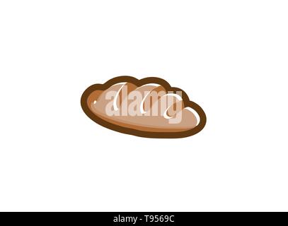 Creative pain chaud pour logo design Illustration de Vecteur