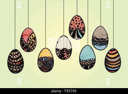 Élément de design d'oeufs de Pâques Illustration de Vecteur