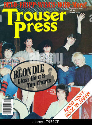 Couverture de presse à pantalons magazine pour septembre 1979, avec Blondie. Banque D'Images