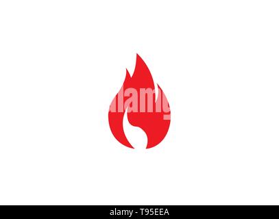 Symbole de feu et logo de flamme Illustration de Vecteur
