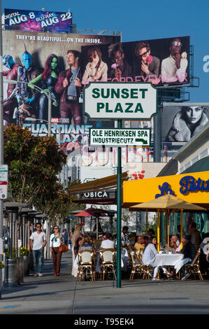 Sunset Plaza/ Sunset Strip Banque D'Images
