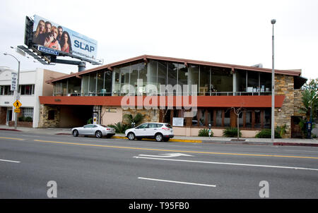 1960s architecture vintage sur le Sunset Strip, autrefois était le restaurant historique Scandia, Los Angeles, CA Banque D'Images