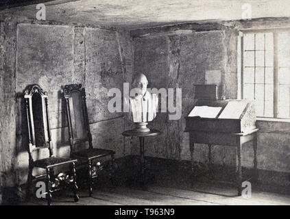 Chambre dans laquelle Shakespeare est né, Stratford-on-Avon. Francis Bedford, photographe (Anglais), ch. 1815 - 1894). À l'albumine argentique, 1865. Banque D'Images