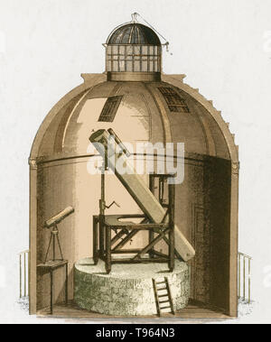 'William Herschel découvre Uranus en 1781 avec ce télescope. Banque D'Images