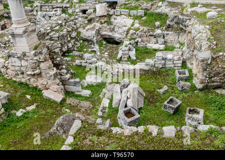 Les ruines de la piscine de Bethesda, où Jésus Banque D'Images