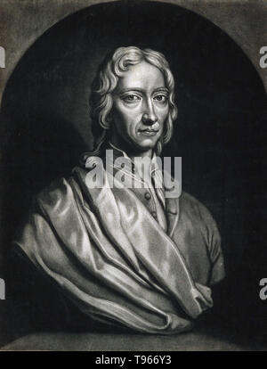 Robert Boyle (25 janvier 1627 - 31 décembre 1691) était un philosophe naturel, chimiste, physicien et inventeur. Il est considéré aujourd'hui comme le premier chimiste moderne, et l'un des pionniers de la méthode scientifique expérimentale moderne. Parmi ses œuvres, les Sceptiques Chymist, publié en 1661, est considéré comme une pierre angulaire d'adresses dans le domaine de la chimie. Il a été un fervent et pieux de l'Église anglicane et est connu pour ses écrits en théologie. Il est mort en 1691 à l'âge de 64 ans. Banque D'Images