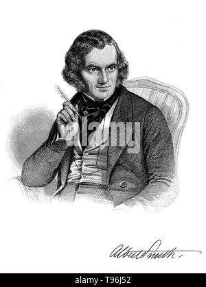 Albert Richard Smith (24 mai 1816 - 23 mai 1860) était un auteur anglais, artiste du spectacle, et alpiniste. Il a abandonné son travail médical en faveur de l'écriture. Si un journaliste plutôt qu'une figure littéraire, il a été l'un des écrivains les plus populaires de son temps, et d'un humoriste préféré. Il a été un collaborateur régulier à Richard Bentley's Miscellany, dont les pages dans son premier et meilleur livre, le roman Les Aventures de monsieur Ledbury, paru en 1842. Banque D'Images