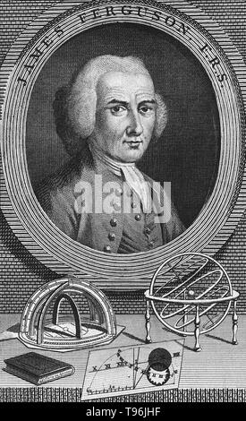 James Ferguson (avril 25,1710 - 17 novembre 1776) était un astronome écossais et d'instruments. Après que son père lui a appris à écrire, il a été envoyé à l'école de grammaire pour trois mois et que c'était tout l'éducation formelle qu'il ait jamais reçu. En 1720, il est envoyé dans une ferme voisine pour garder les moutons, où il s'est amusé en faisant des modèles de machines, et la nuit, il a étudié les étoiles. Banque D'Images