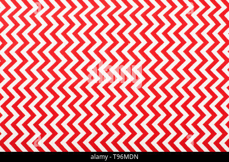 Stripe Pattern rouge et blanc transparente texture textile. Bande d'onde abstract background Banque D'Images
