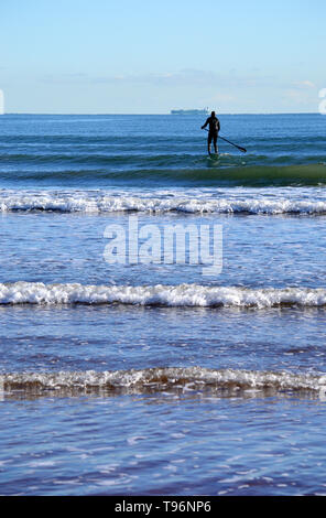 Paddle Boarder - manqué le bateau ! Banque D'Images