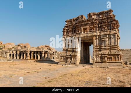 Temple Achyutaraya, Hampi, Inde Banque D'Images