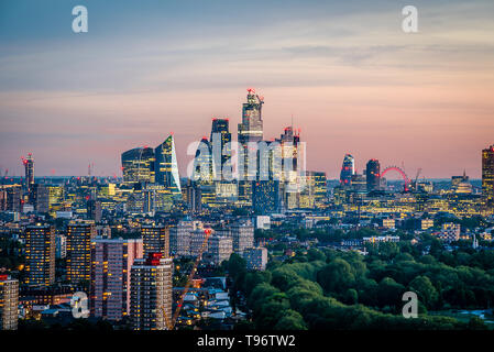 La ville de Londres au crépuscule Banque D'Images