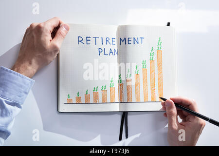 Portrait d'une main humaine Retraite Dessin Concept de croissance sur le portable Banque D'Images