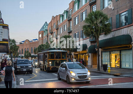 King Street, Charleston, Caroline du Sud Banque D'Images