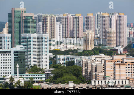 Vue sur la ville de tours d'habitations à Toa Payoh district à Singapour. Banque D'Images